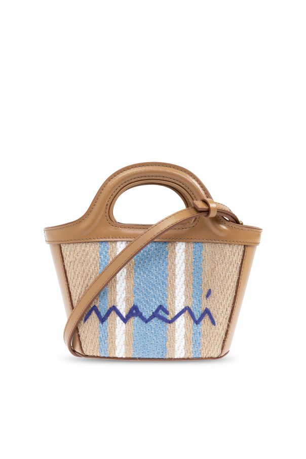 MARNI SUEDE LEATHER POUCH CHARM TOTE BAG（Luxury and